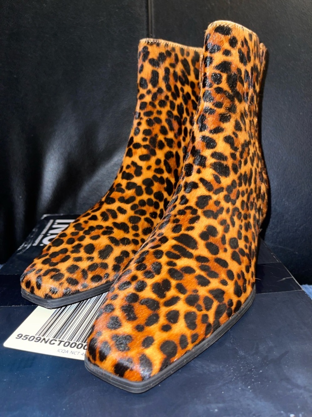 INC International Concepts Leopard-Print Ankle Boots Fenna Booties Size 10 NWB